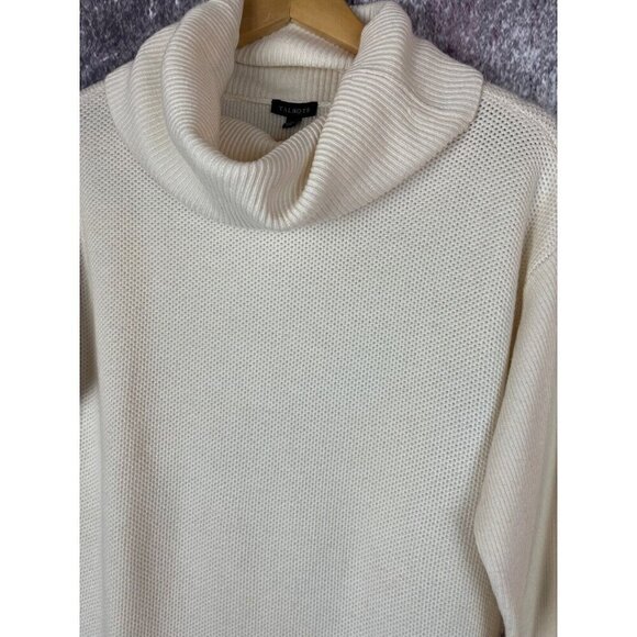 Talbots Sweater Women's L Lambs Wool Cowl Neck Old Money Quiet Luxury Lagenlook - Picture 3 of 15
